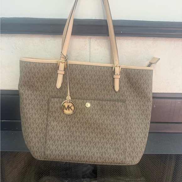 Michael Kors Brown Monogram Tote - Picture 2 of 7